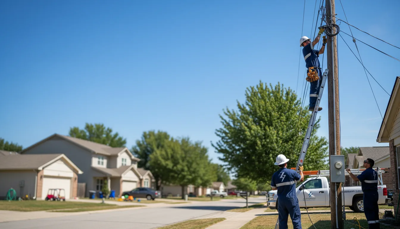 Residential electrician providing installation services in Farley, IA
